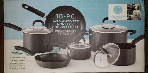 Martha Stewart Collection - 10-pc. Hard-Anodized nonstick cookware set