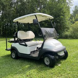 Golf Cart With Rear Flip Seat And New Batteries