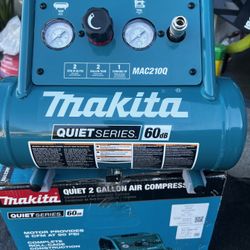 MAKITA AIR COMPRESSOR  Quiet Series 1 HP, 2 Gallon, Oil-Free, Electric Air Compressor