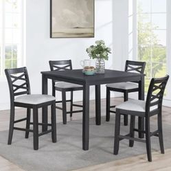 ✅️✅️5 pc wood counter height 42" square dining table set✅️