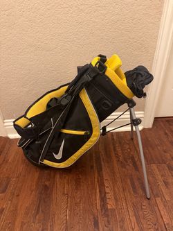 Nike Junior Golf Stand Bag Black and Yellow