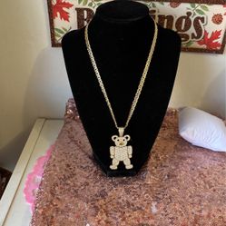 Cadena 14 K Gold Plated De Oso