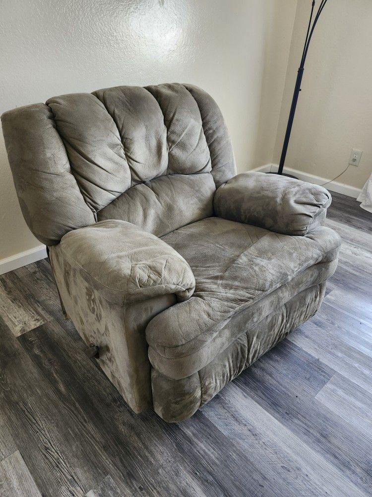 Gray Rocking Recliner