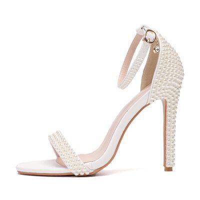 White Women’s Pearl Bridal Open-Toe Wedding Heels BRAND NEW!!!