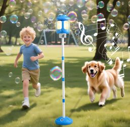 Bubble Machine for Kids Bubble Blower Maker with Lights and Music Automatic Bubble Stand Machine for Parties Birthday Wedding Toddlers Kid Summer Outd