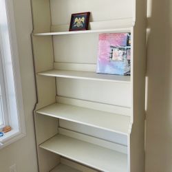 Grayish White Wooden Shelf