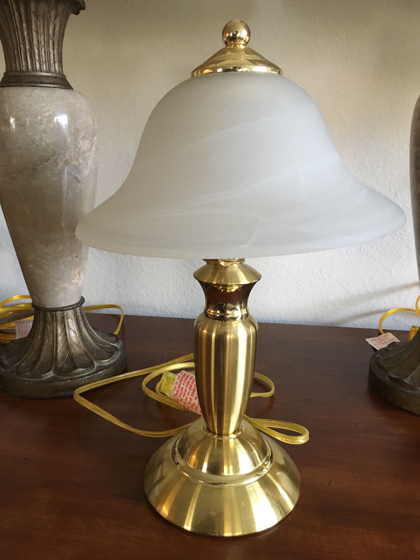 Brass vase desk lamp