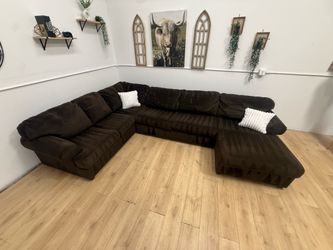 Large Brown Sectional Couch Free Delivery