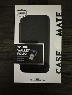 LEATHER WALLET FOLIO FOR IPHONE 12 PRO MAX