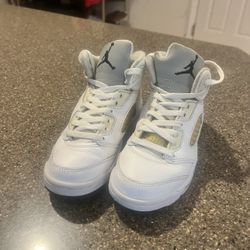 Jordan 5 Retro Metallic White Kids