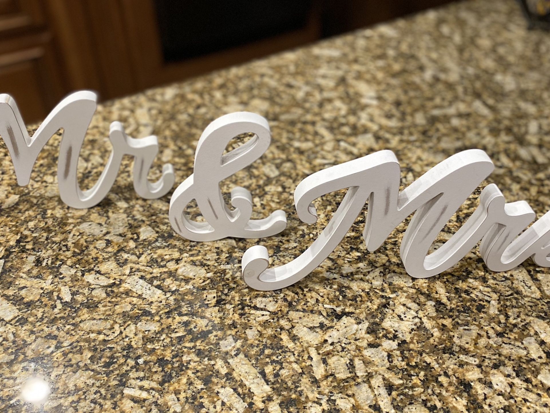 Wooden “Mr & Mrs” Wedding Letters