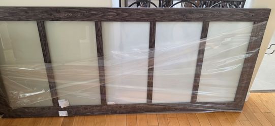 36 in Gray w/ frosted glass barn door