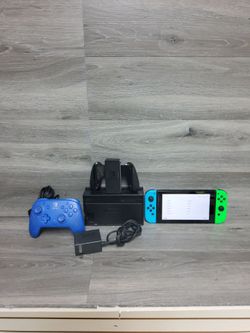 Nintendo Switch handheld hac-001 with dock and cords