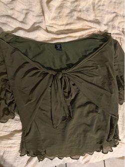 Army Green Crop Top