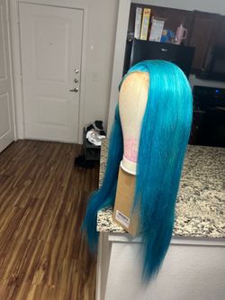 🩵 30 inch Baby Blue Wig for Sale – Worn Once