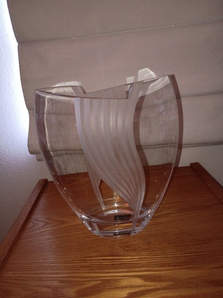 Large Mikasa Crystal Vase Approx 12"