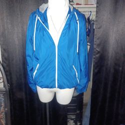 Womens Blue Jacket With Hood