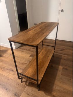 Wood and Metal 2 tier table