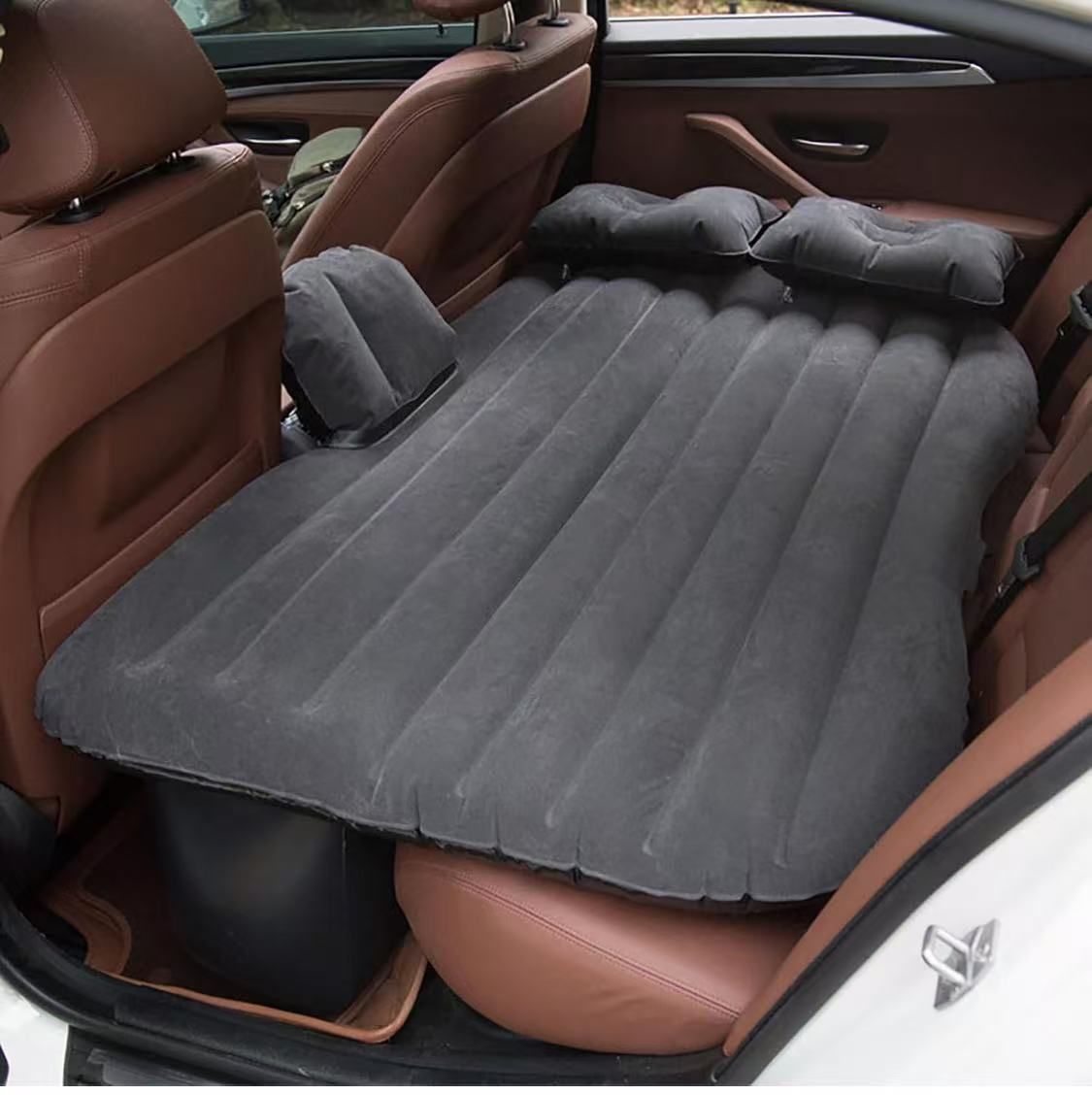 New! Inflatable Car Air Mattress Back Seat Bed,Car Beds Thickened Car Camping Air Mattress Bed with Air Pump,Blow Up Bed Portable Car Travel Mattress,