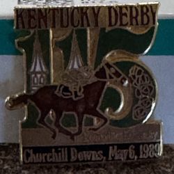 Kentucky Derby Lapel Pin Churchill Downs May 6 1989 Horse Racing Louisville