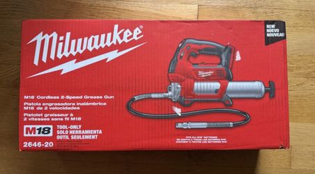 Milwaukee 2646-20 M18 18V Lithium-Ion Cordless 2-Speed Grease Gun(Tool Only) NEW