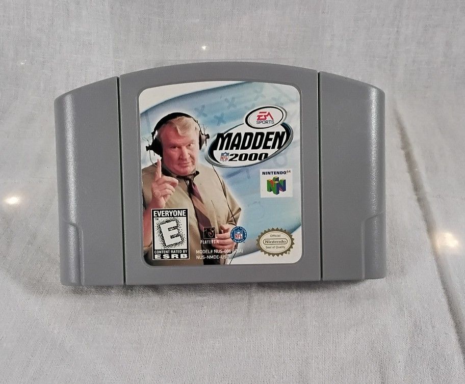 Madden NFL 2000 Nintendo 64 Game Cartridge Only (2000)