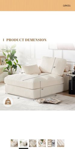 Oversized Chaise Lounge Sofa Chair