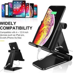 Tablet Stand Adjustable [Sturdy No-Shaking], Foldable iPad Stand Holder, Desktop Aluminum Tablet Stand Holder