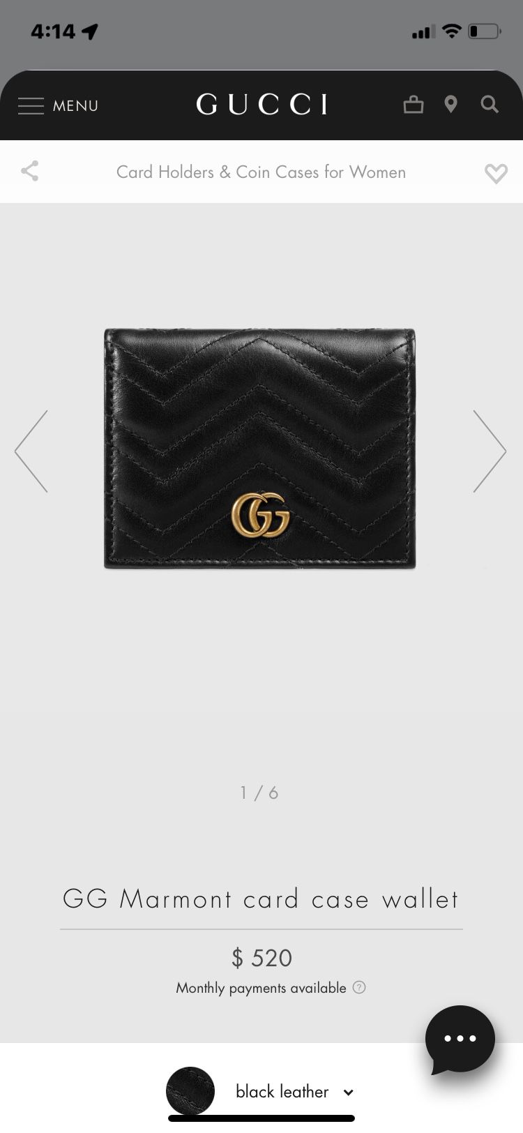 GUCCI GG Marmont card case wallet 