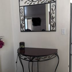 Medal Console Table & Mirror