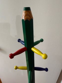 Colored pencil kids coat rack $10