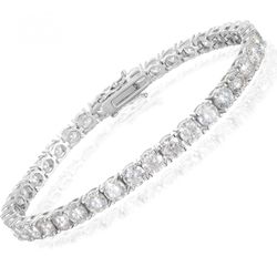 925 Silver Moissanite Bracelet – Super Shine – With Certification 