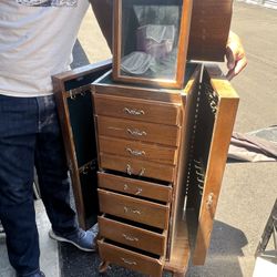 Jewelry Cabinet Armoire Chest Stand