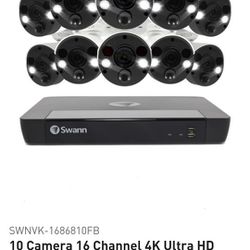 Swann Security System. 4k HD NVR 10/16 Camera System 