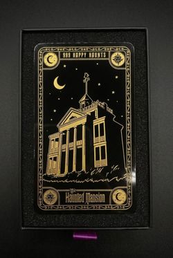 Disneyland Exclusive Haunted Mansion Glass Card- Tarot Card