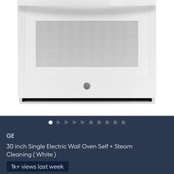 GE 30-in Smart Single Electric Wall Oven Self-cleaning (White) JTS3000DNWW