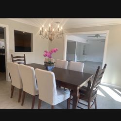  Pottery Barn Linen Chair Covers (6)