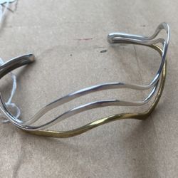 Sterling & Brass Handmade Cuff Ladies