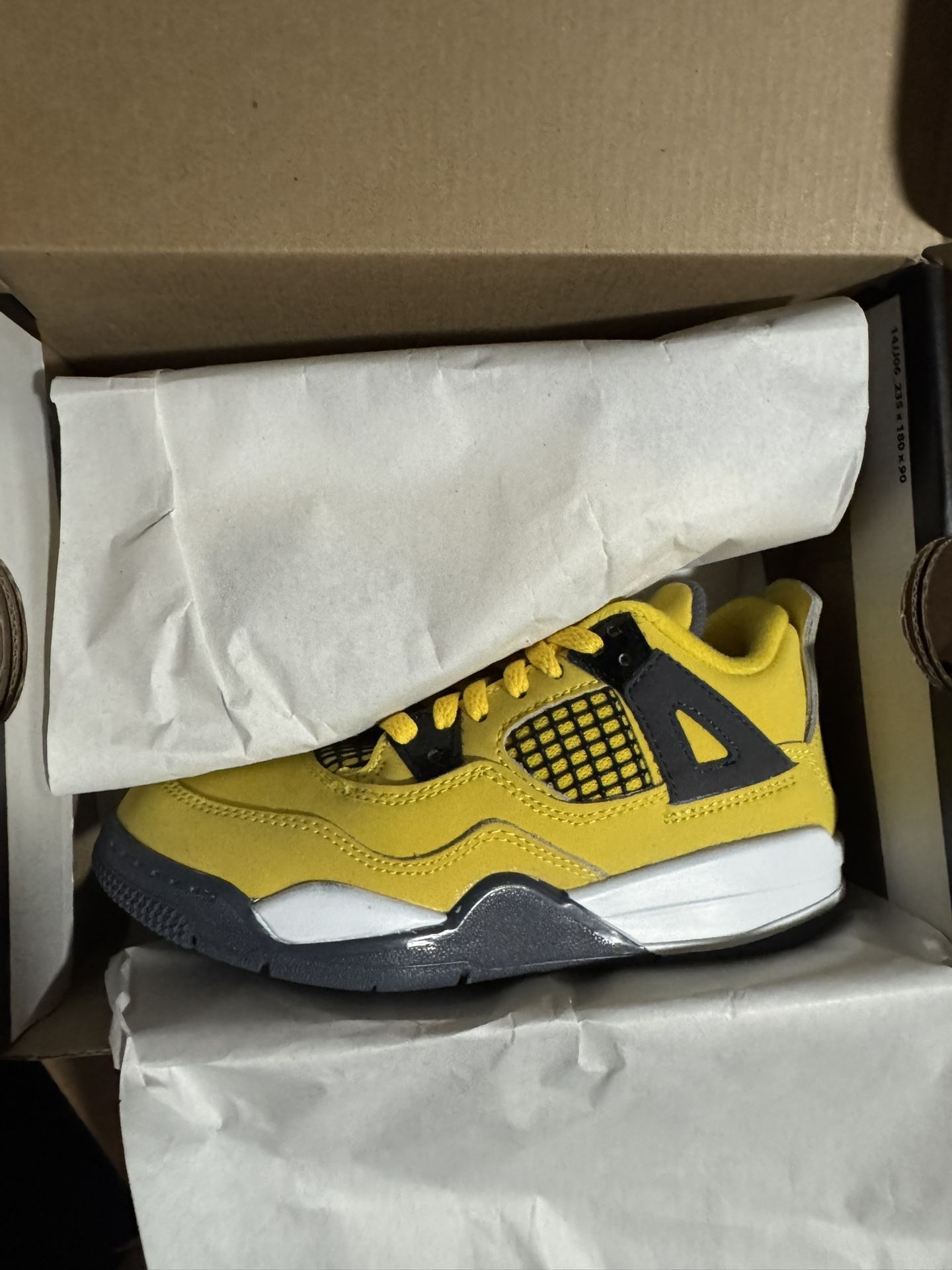 Brand New Nike Jordan 4 Retro Lightning PS Sz 13c