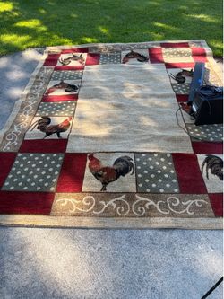 Rooster Area Rug 8 x 10