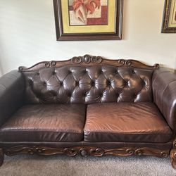 Genuine Leather Sofa Set 