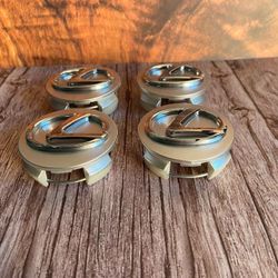 SET OF 4 LEXUS SILVER WHEEL HUB CENTER CAP RIM 62MM