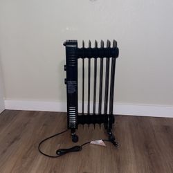 Mainstays Black Electric Radiator Heater 