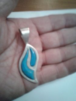 DTR(Desert Rose Trading), Made in China,Sterling Silver and Turquoise Pendant