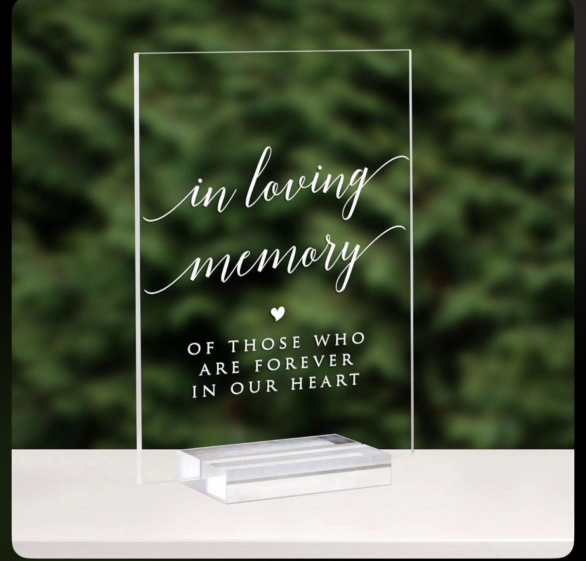 Wedding Decor In Loving Memory Sign