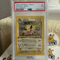 1999 POKEMON JUNGLE 1ST ED #4 JOLTEON-HOLO PSA 7