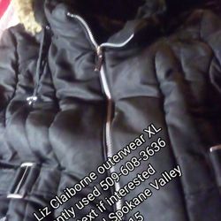 Winter Jacket XL  Black Used But Great Condition Fur On The Hood