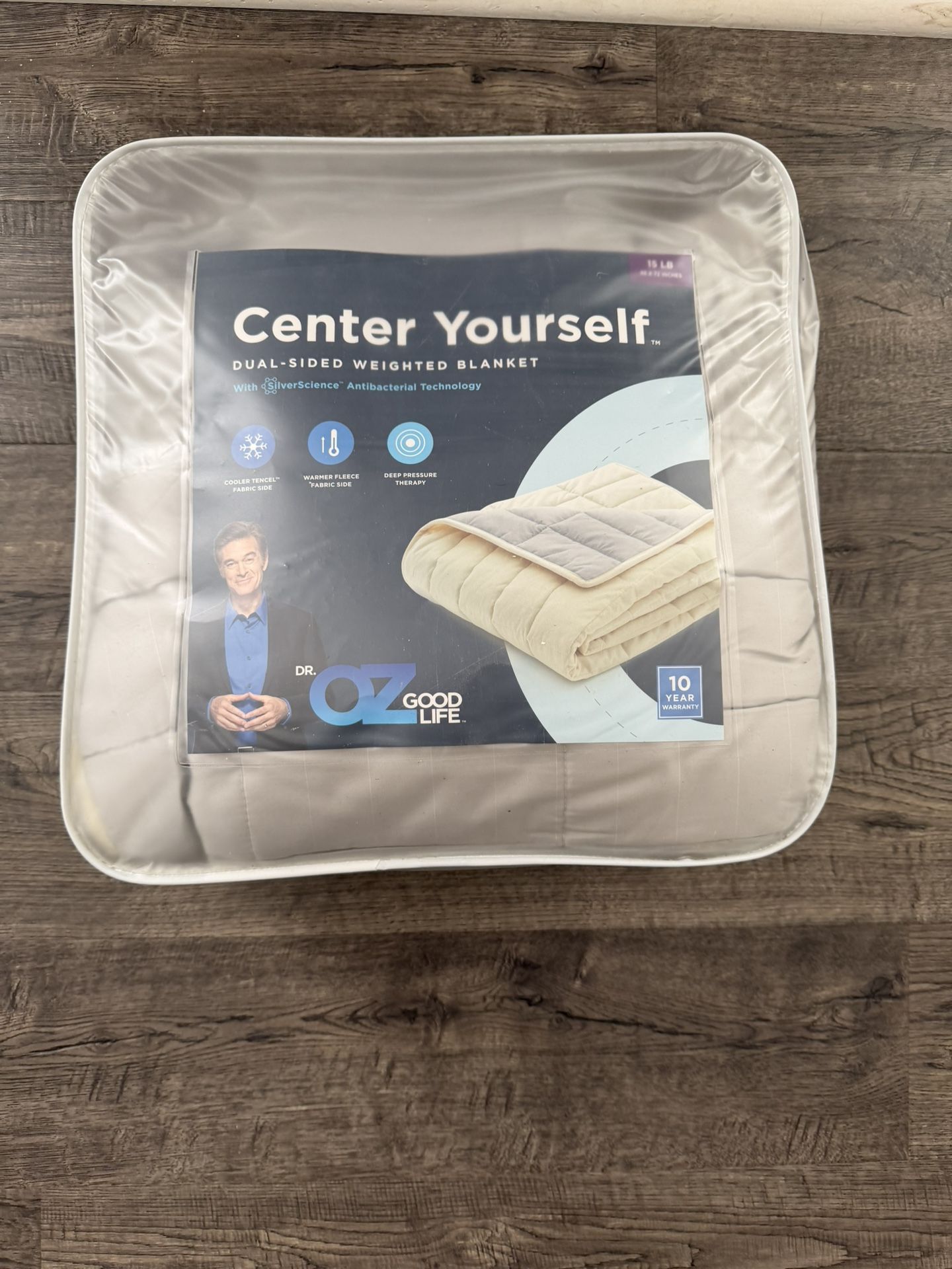 Dr. Oz, Weighted Blanket, Gray, 48” x 72”