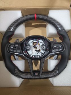 BMW G Series G20 G21 G22 G23 G26 G80 G81 G82 2023 2024 3 M4 M5 M8 M Sport Carbon Fiber Steering Wheel
