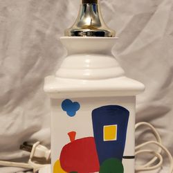 Child's Train Lamp Hand Painted Vintage 
